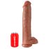 King Cock 15 - Dildo Gigante (38 cm) - Color Oscuro Natural
