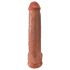 King Cock 15 - Dildo Gigante (38 cm) - Color Oscuro Natural