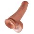 King Cock 15 - Dildo Gigante (38 cm) - Color Oscuro Natural