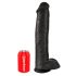 King Cock 15 - dildo con ventosa y testículos (38cm) - negro