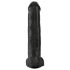 King Cock 15 - dildo con ventosa y testículos (38cm) - negro
