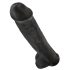 King Cock 15 - dildo con ventosa y testículos (38cm) - negro