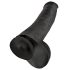 King Cock 15 - dildo con ventosa y testículos (38cm) - negro