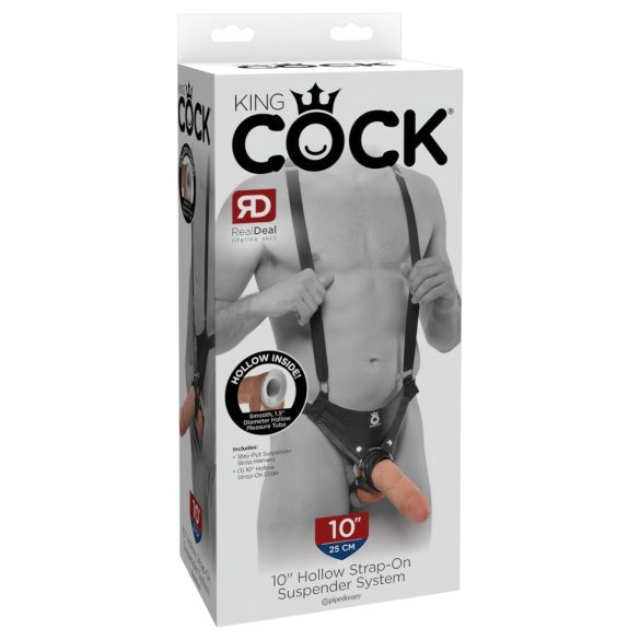King Cock Strap-on 10 - arnés con consolador hueco 25cm