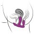 Éxtasis total 3 en 1: vibrador triple con radio y batería (lila)