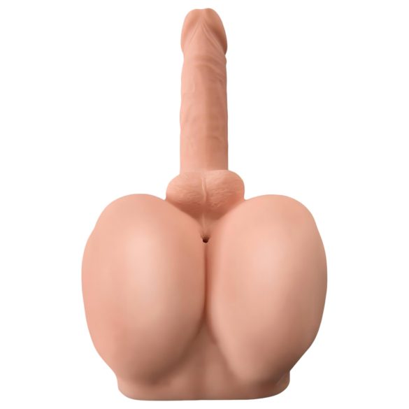 PDX Dirty Talk - masturbador realista torso con dildo - color natural