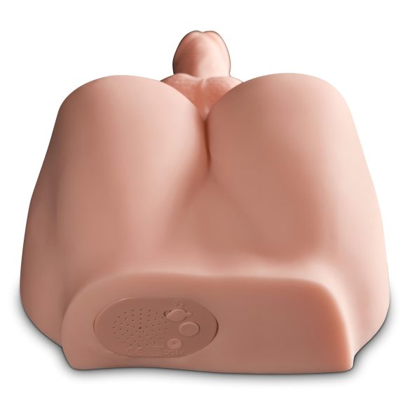 PDX Dirty Talk - masturbador realista torso con dildo - color natural