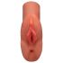 PDX Double Stroker - Masturbador 2en1 Realista (tono oscuro)