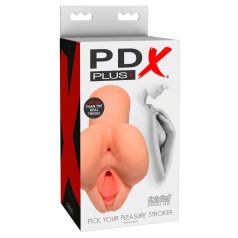 PDX Pick Your Pleasure - 2en1 masturbador realista (natural)