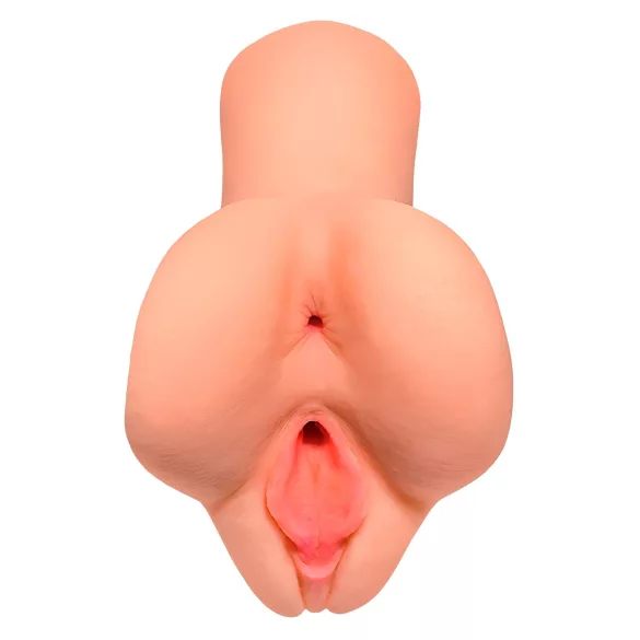 PDX - masturbador 2 en 1 realista - textura dual - color natural