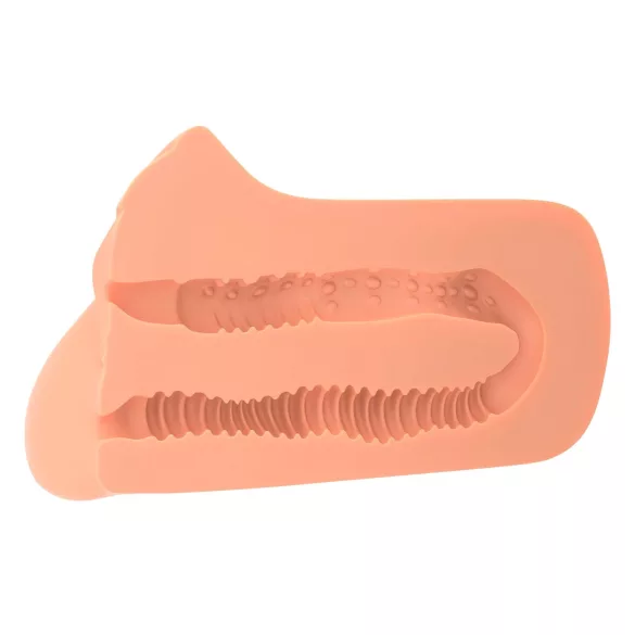 PDX - masturbador 2 en 1 realista - textura dual - color natural