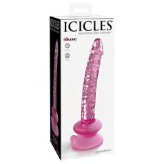 Icicles No. 86 - dildo de vidrio con pene (rosa)