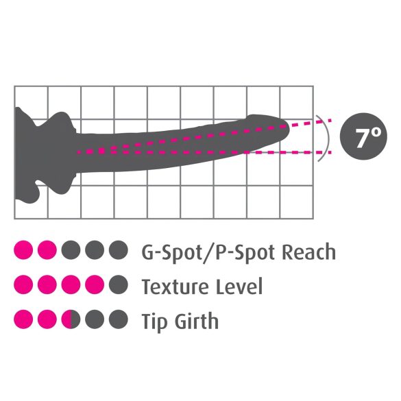 Icicles No. 86 - consolador de vidrio con pene - rosa