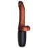 Vibrador lujurioso King Cock Plus 7,5" con escroto, marrón.