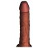Vibrador lujurioso King Cock Plus 7,5" con escroto, marrón.