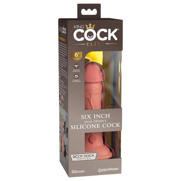 King Cock Elite 6 - consolador realista con ventosa 15cm - color natural