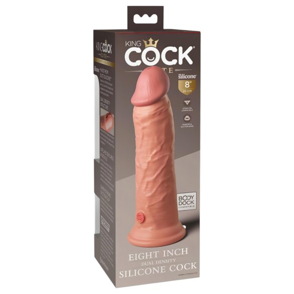 King Cock Elite 8 - dildo realista con ventosa 20cm - color natural
