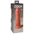 King Cock Elite 8 - Dildo con ventosa (20 cm) - Tono oscuro natural