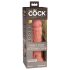King Cock Elite 8 - vibrador con ventosa (20cm) - color piel