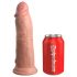 King Cock Elite 8 - vibrador con ventosa (20cm) - color piel