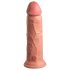 King Cock Elite 8 - vibrador con ventosa (20cm) - color piel