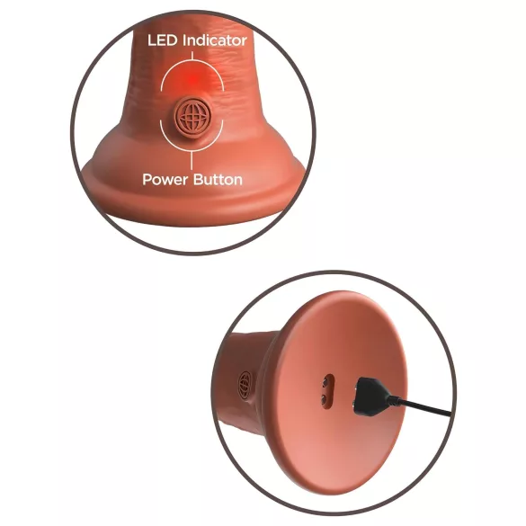 King Cock Elite 8 - vibrador realista 20 cm - color oscuro
