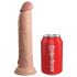 King Cock Elite 9 - Vibrador con ventosa 23 cm - Natural