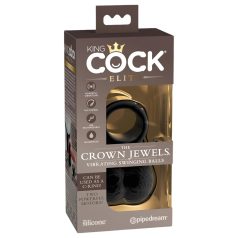 King Cock Crown Jewels - anillo vibrador negro