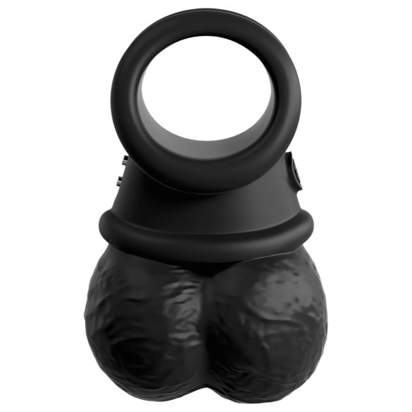 King Cock Crown Jewels - anillo vibrador negro