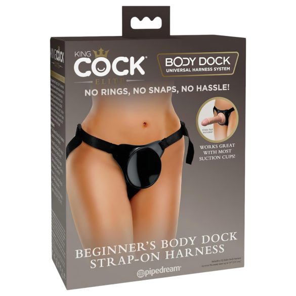 King Cock Elite Beginner's - arnés con sujeción (negro)