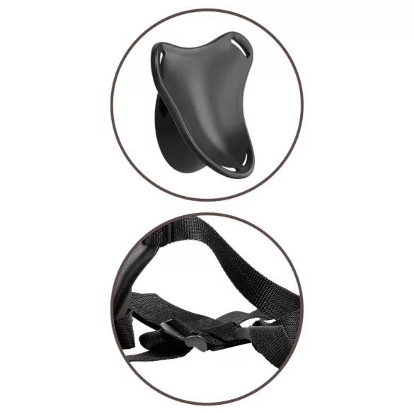 King Cock Elite Beginner's - arnés con dildo - realista - silicona negra