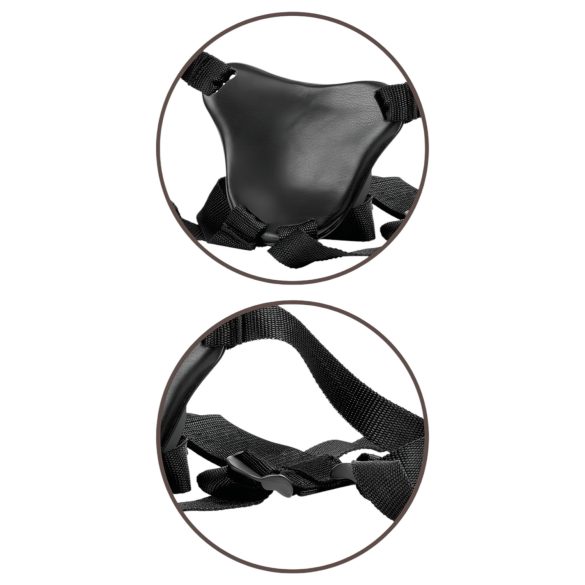 King Cock Elite - arnés con dildo realista sujeción cómoda - silicona marrón