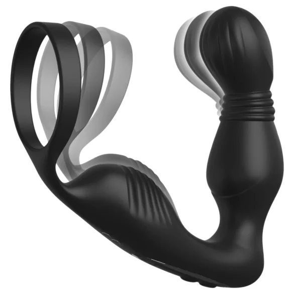 Pipedream Anal Fantasy Elite - vibrador de próstata con anillo para el pene (negro)