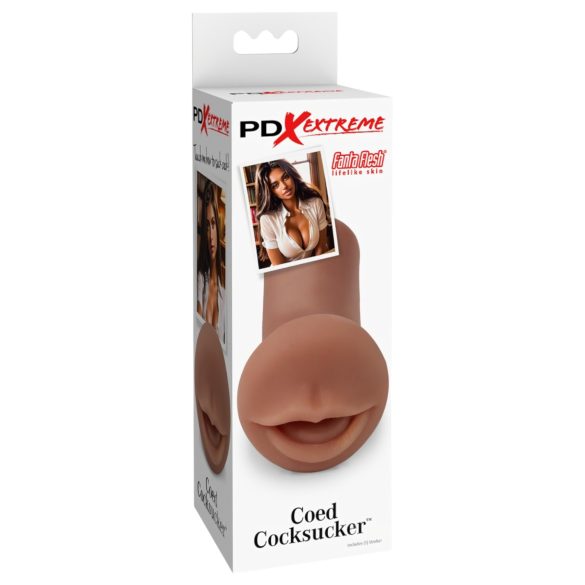 Pipedream Coed Cocksucker - masturbador oral masculino - color natural