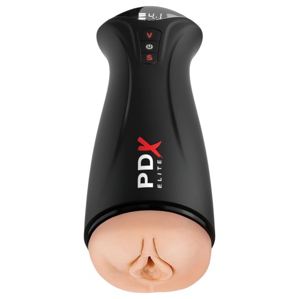 PDX Elite - masturbador negro con succión y vibración