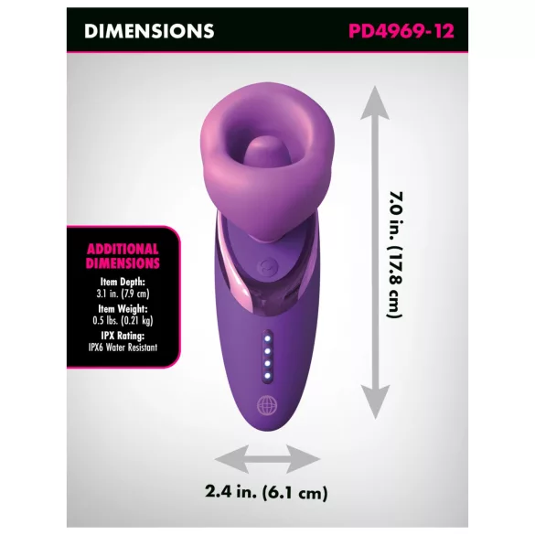 Pipedream - Fantasy For Her - vibrador succionador y estimulador oral (lila)