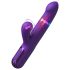 Fantasía para Ella - Vibrador 2 en 1 con función de empuje y estimulador de clítoris (lila)