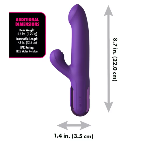 Fantasy For Her - Vibrador impulsor 2en1 y estimulador de clítoris - lila