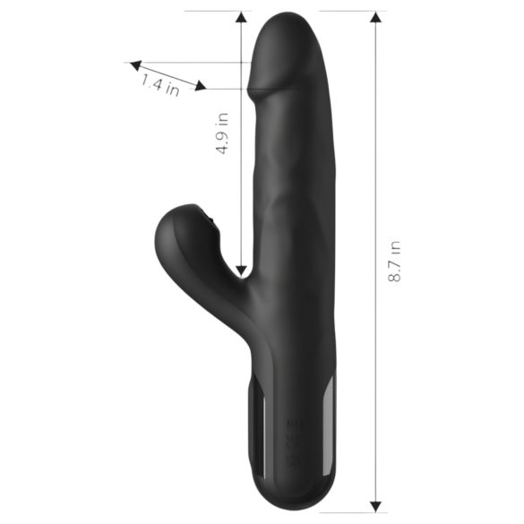 Fetish - Consolador vibrador con 3 motores - negro