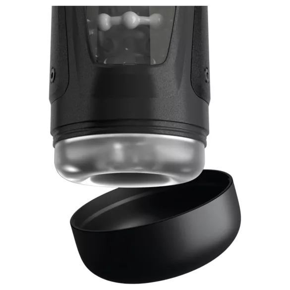 PDX Elite Moto-Bator Pro - masturbador impulsor con perlas y función de calentamiento (negro)