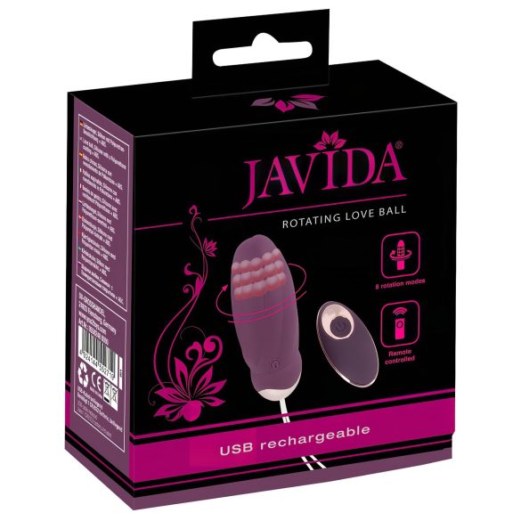 Javida - huevo vibrador con mando a distancia y perlas giratorias - lila