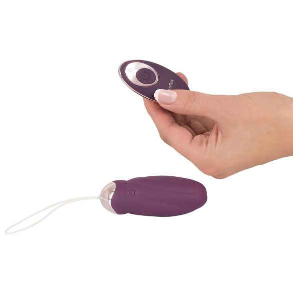 Javida - huevo vibrador con mando a distancia y perlas giratorias - lila