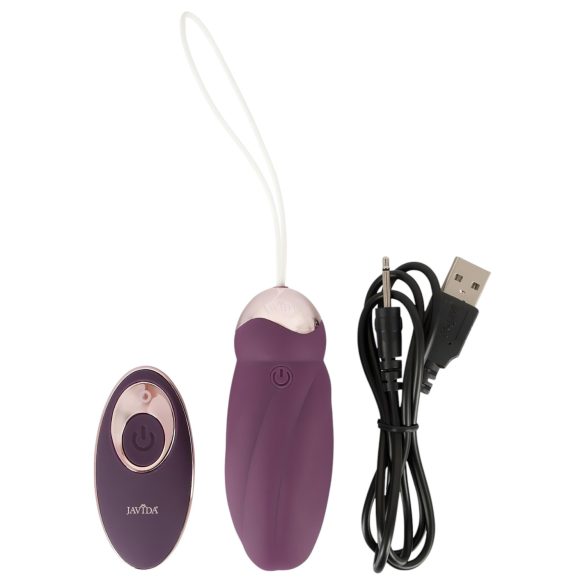 Javida - huevo vibrador con mando a distancia y perlas giratorias - lila