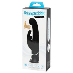   Happyrabbit Punto G - Vibrador Recargable con Estimulador de Clítoris (Negro)