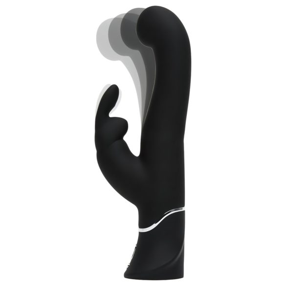 Happyrabbit - Vibrador punto G con brazo para clítoris recargable - negro