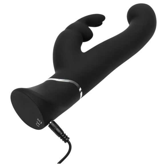 Happyrabbit - Vibrador punto G con brazo para clítoris recargable - negro