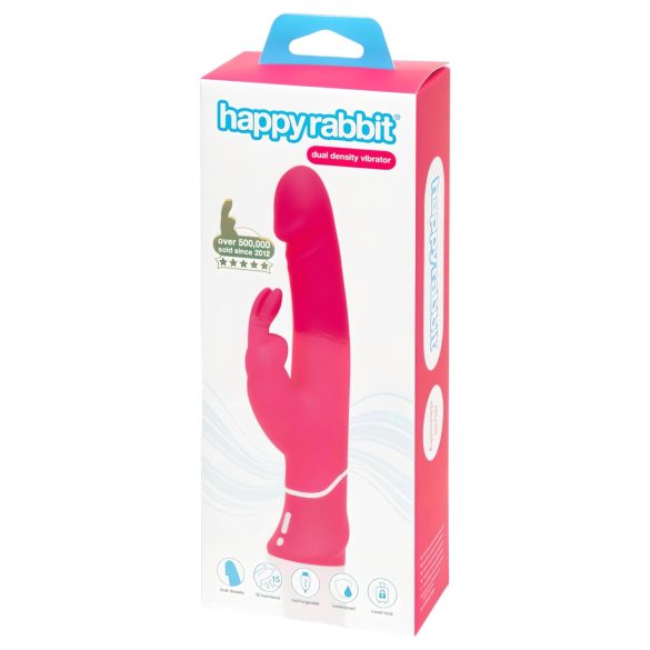 Happyrabbit - Vibrador con estimulador de clítoris - silicona dual density