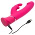 Happyrabbit Bicolor - vibrador impermeable con estimulador de clítoris (rosa)