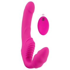Strepless Strap-On - vibrador con arnés (rosado)