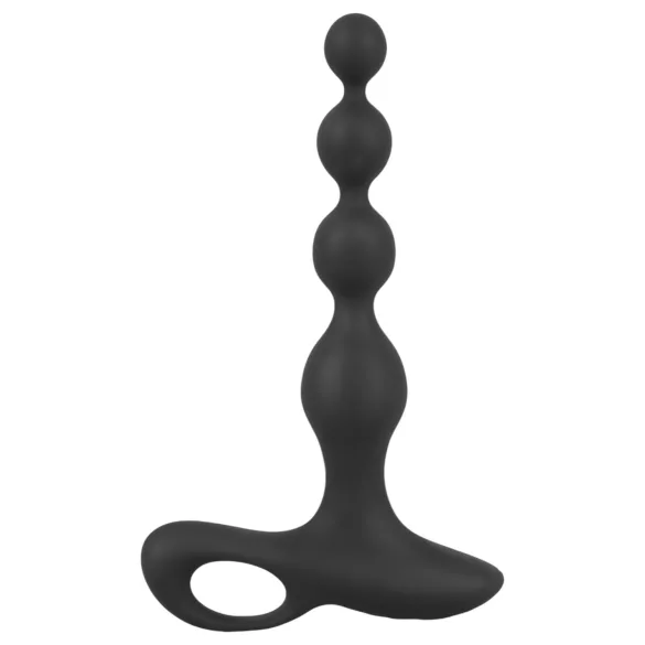 Black Velvets - vibrador anal con bolas - silicona negra